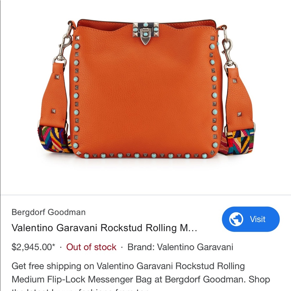 Valentino ruckstud Signature messenger bag.